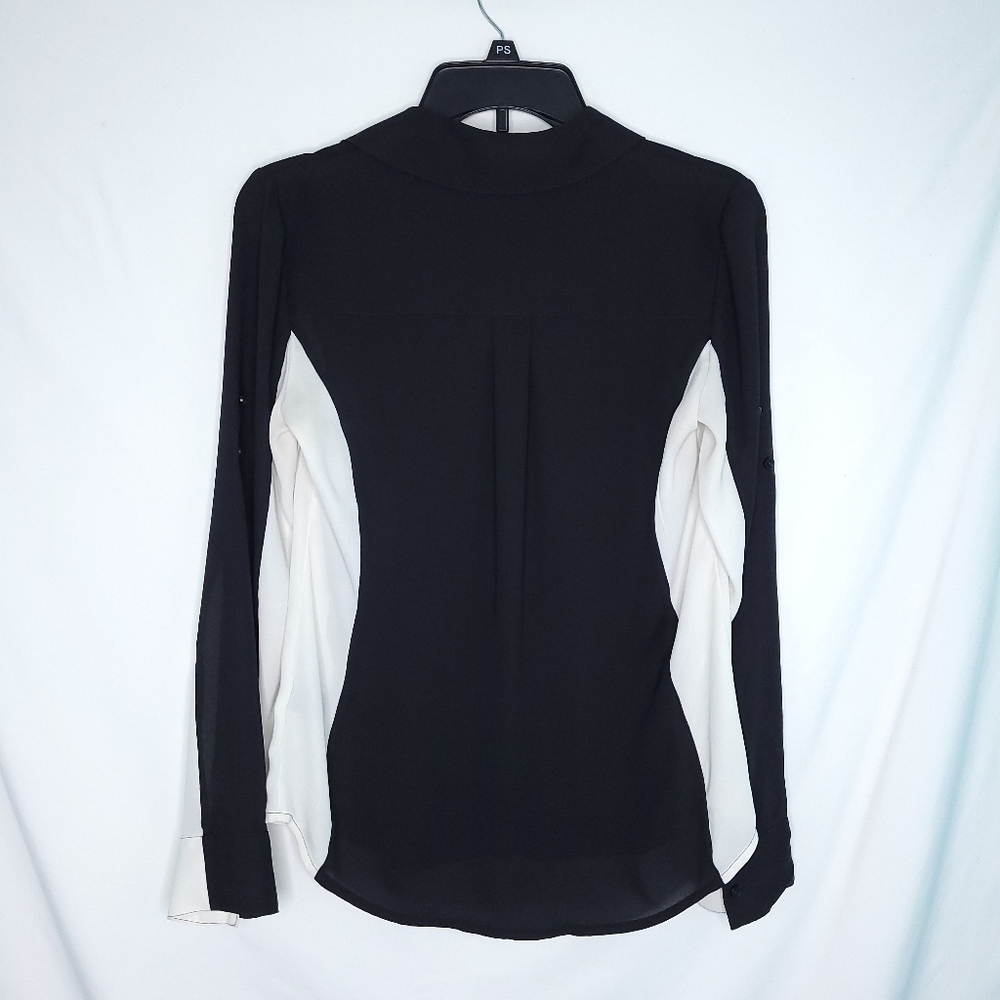 EXPRESS Portofino Women's Black And White Button Down Shirt XS - Picture 11 of 11